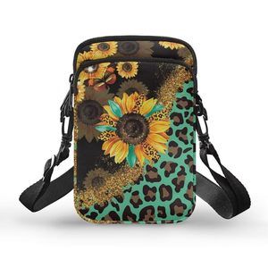 Boho Sunflower Cell Phone Purse Travel Sport Gym Bag Wallet Small >:)